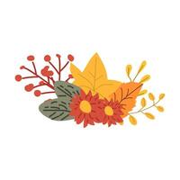 otoño otoño acción de gracias hojas composición para decoración vector