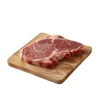 Rindfleisch auf hölzern Tablett isoliert png