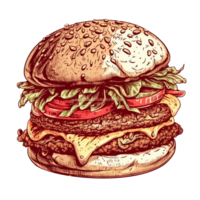 Fast Food drawing isolated png