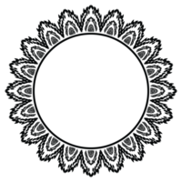 wijnoogst kader grens ornament. etnisch naadloos ronde patroon. mandala bloemen barok. klassiek antiek overladen element. decoratief grens voor kader, textiel, kleding stof, tapijt, tatoeëren, keramiek. png