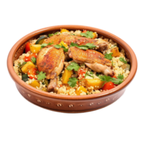 chicken biryani in bowl png