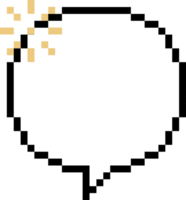 8bit retro game pixel speech bubble balloon icon sticker memo keyword planner text box banner png