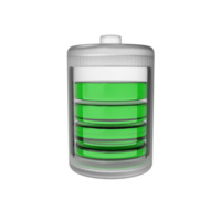 a battery with green percent on a transparent background png