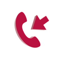 Red call icon png