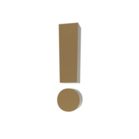 an exclamation mark icon in 3d style png