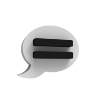 a speech bubble with a black and white sign png