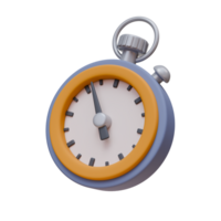 3d rendre illustration de chronomètre avec La Flèche. date limite, minuteur, temps la gestion concept. branché style 3d icône png