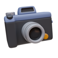 3d render illustration of professional photo camera. photography, memorable moments concept. trendy style 3d icon png