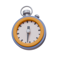 3d geven illustratie van stopwatch met pijl. deadline, tijdopnemer, tijd beheer concept. modieus stijl 3d icoon png