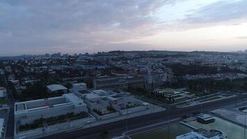 Lisbon cityscape Portugal Aerial View video