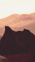 Sunset Glow Over Mountainous Terrain video