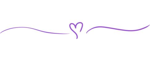 cœur. symbole d'amour abstrait. illustration de dessin d'art en ligne continue. png