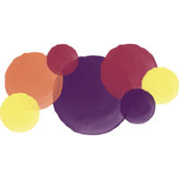 helling cirkel achtergrond. abstract waterverf het formulier geïsoleerd Aan transparant achtergrond. levendig kleur mengen ontwerp sjabloon png