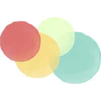 helling cirkel achtergrond. abstract waterverf het formulier geïsoleerd Aan transparant achtergrond. levendig kleur mengen ontwerp sjabloon png