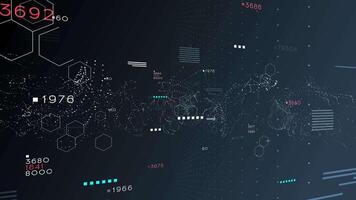 abstrait numérique gros Les données pour artificiel intelligence La technologie Contexte video