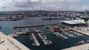 City of Coruna Spain Aerial View video