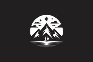 mountain logo circular vector