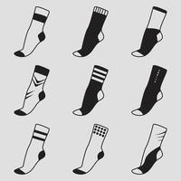 set socks logo line art simple minimalist illustration template icon graphic design vector