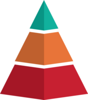 Transparent marketing pyramid infographic with options and steps. Layered chart illustration. Concept of strategic planning, progress, and performance png