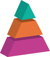 transparant afzet piramide infographic met opties en stappen. gelaagde tabel illustratie. concept van strategisch planning, voortgang, en prestatie png