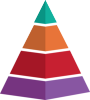Transparent marketing pyramid infographic with options and steps. Layered chart illustration. Concept of strategic planning, progress, and performance png