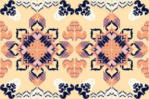 Ethnic ikat chevron pattern background Traditional pattern on the fabric in Indonesia and other Asian countries. vector