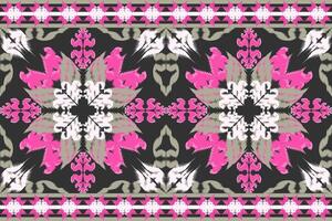 Ethnic ikat chevron pattern background Traditional pattern on the fabric in Indonesia and other Asian countries. vector