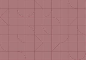 Linear seamless art deco pattern drawing in linear style on coral background vector