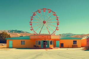 Ferris wheel high in the sky professional photography photo