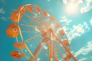 Ferris wheel high in the sky professional photography photo