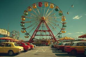 Ferris wheel high in the sky professional photography photo