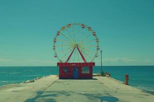 Ferris wheel high in the sky professional photography photo