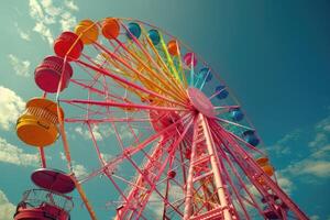 Ferris wheel high in the sky professional photography photo