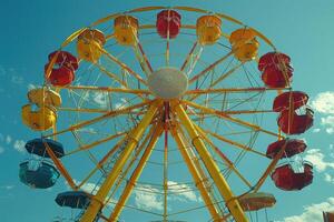 Ferris wheel high in the sky professional photography photo