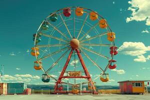 Ferris wheel high in the sky professional photography photo