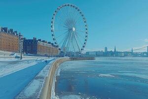 Ferris wheel high in the sky professional photography photo