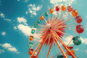 Ferris wheel high in the sky professional photography photo