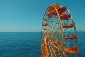 Ferris wheel high in the sky professional photography photo