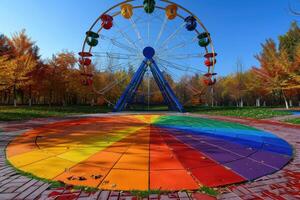 Ferris wheel high in the sky professional photography photo