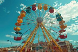 Ferris wheel high in the sky professional photography photo