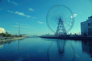 Ferris wheel high in the sky professional photography photo