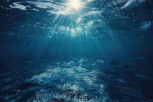 Deep sea underwater professional advertising food photography photo