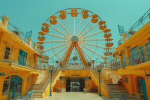 Ferris wheel high in the sky professional photography photo