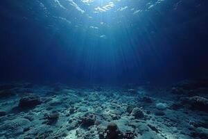 Deep sea underwater professional advertising food photography photo