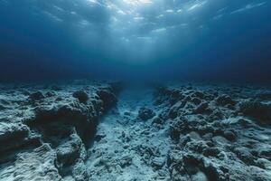 Deep sea underwater professional advertising food photography photo