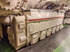 giant diesel electric engine on a submarine, Indonesia, 17 April 2024. photo