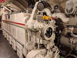 giant diesel electric engine on a submarine, Indonesia, 17 April 2024. photo