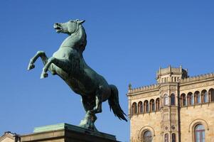 bronze statue of Saxon Steed in Hannover Germany photo