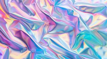 Iridescent foil texture abstract background photo