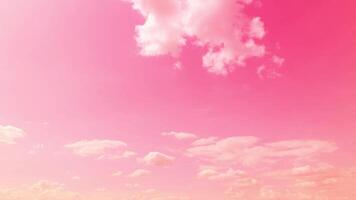 rose ciel avec des nuages arrière-plan, laps de temps de rose ciel avec nuage video